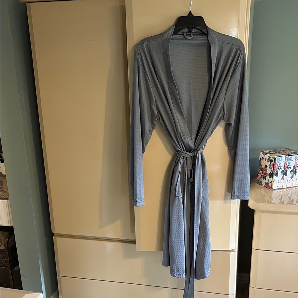 Gray Plush Robe for Cozy Nights